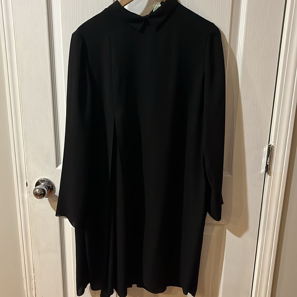COS silk/poly, a-line, l/s dress, 12